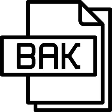 Bak dosya biçimi vektör illüstrasyonu 