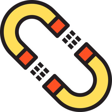 Minimalist vektör simgesi, mıknatıslar yerçekimi