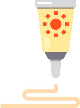 Güneş kremi simgesinin vektör illüstrasyonu