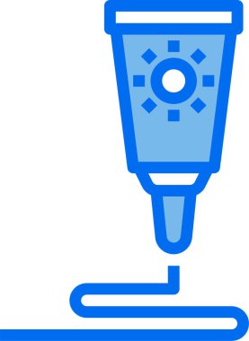 Güneş kremi simgesinin vektör illüstrasyonu