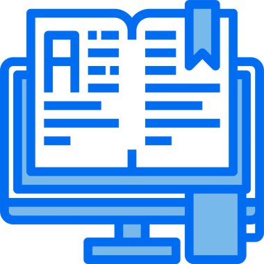 Bilgisayar monitörünün minimalist vektör simgesi