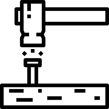 Çekiç ikonu vektör illüstrasyonu