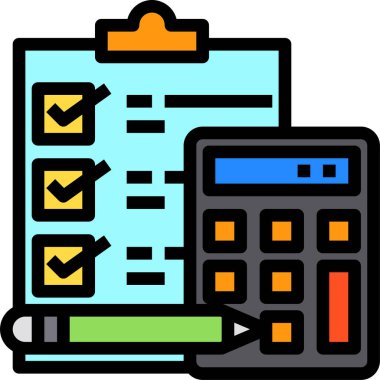 hesap makinesi simgesi, vektör illüstrasyonu 