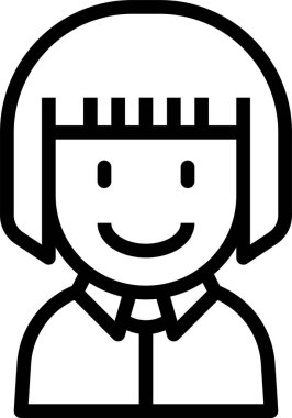 Tatlı kızın vektör çizimi 