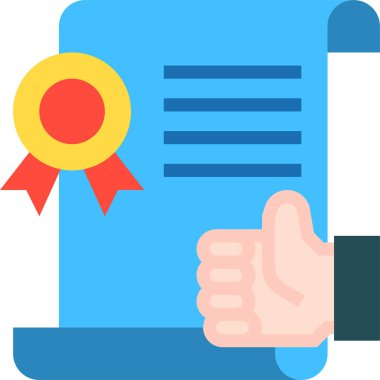 kurdele simgesi, vektör illüstrasyonlu bir sertifika