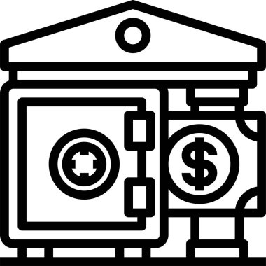 Güvenli kutu minimalist vektör simgesi