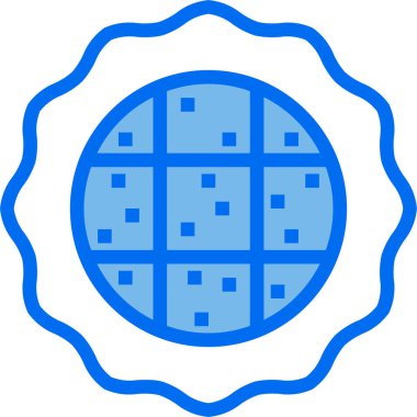 turta vektör simgesi. biçim iki renkli düz semboldür