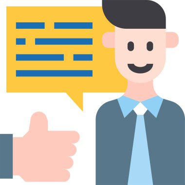 İş adamı ikonunun vektör illüstrasyonu. Web sitesi veya yazılım simgesi 