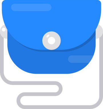 Modern omuz çantasının vektör çizimi