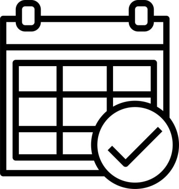 Takvim simgesinin vektör illüstrasyonu