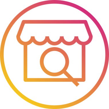 Arama simgesi, vektör illüstrasyonu 