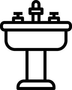 Otel ve servis satırı vektör simgesi.