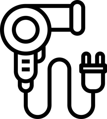 Kurutucu simgesi, vektör illüstrasyonu