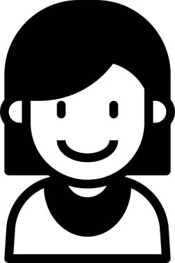 Tatlı kızın vektör çizimi 