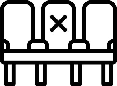 vector illustration of chair with social distancing