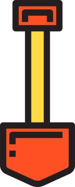 Çiftlik küreği simgesinin vektör illüstrasyonu