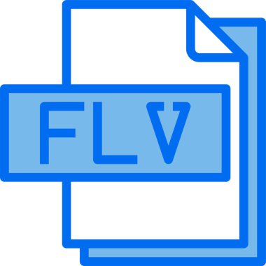 flv dosya biçimi vektör illüstrasyonu