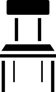 Sandalyenin vektör simgesi. biçim, beyaz arkaplanda düz bir semboldür