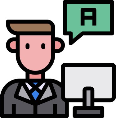 Müşteri hizmetleri kavramının minimalist vektör simgesi 