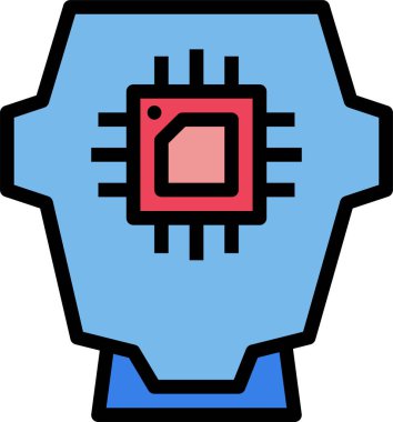 Dijital işlemci simgesi. Çip simgesi. Teknoloji simgesi