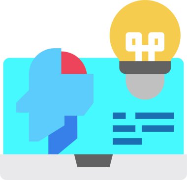 Modern tasarım minimalist vektör simgesi, yapay zeka