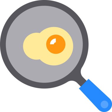 Yumurtalı kahvaltı ikonları, vektör çizimleri