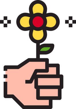 Çiçek simgesi, vektör illüstrasyonuName