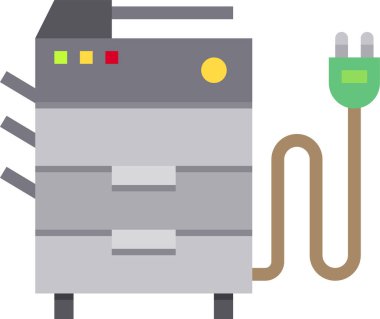 Kopyalama makinesinin minimalist vektör simgesi