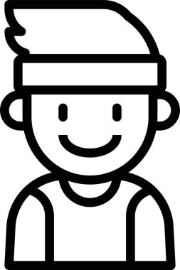 kullanıcı profili, çocuk avatarı, vektör illüstrasyonu 