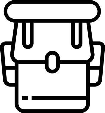 Modern tasarım minimalist vektör simgesi, sırt çantası