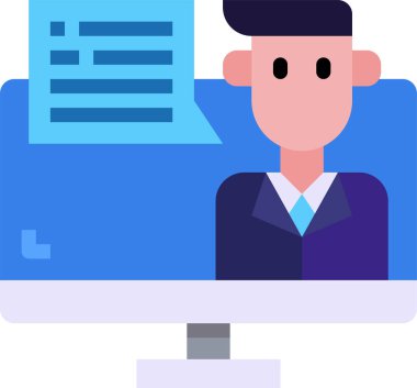 Bilgisayarın stil minimalist vektör simgesi