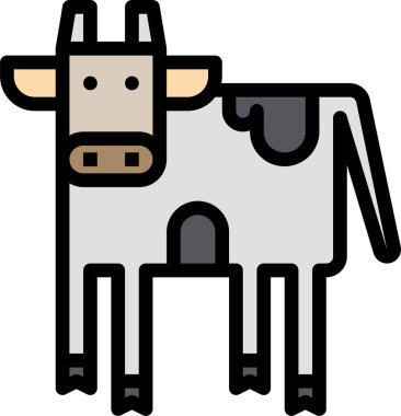 inek simgesi, vektör illüstrasyonu