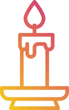 Mum yassı simgesi, vektör illüstrasyonu