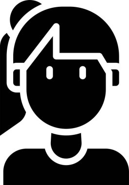 bir kadın avatar vektör simgesi