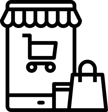 Alışveriş çevrimiçi konsept vektör illüstrasyonu