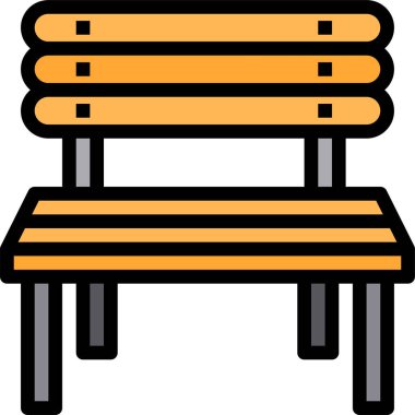 Sandalyenin vektör simgesi. biçim, beyaz arkaplanda düz bir semboldür