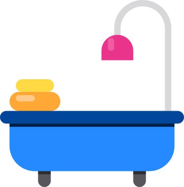 küvet minimalist vektör simgesi