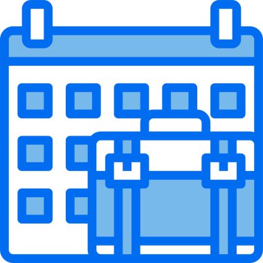 Takvim simgesinin vektör illüstrasyonu