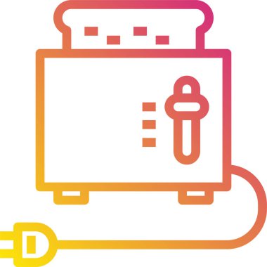 Tost makinesi basit vektör simgesi