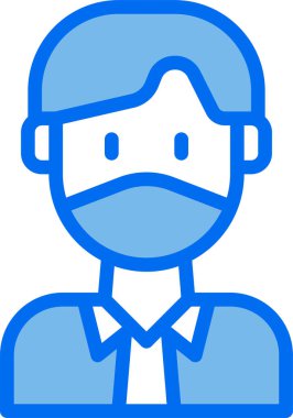 Maske tasarımı erkek avatarı, vektör illüstrasyonu  