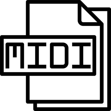 midi dosya biçimi vektör illüstrasyonu 