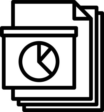 Rapor dosyaları kağıt belgesinin asgari vektör simgesi