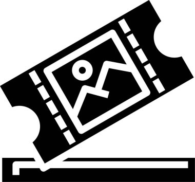 bilet, seyahat simgesi vektör çizimi