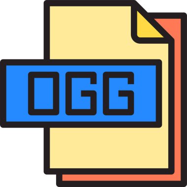 ogg dosya biçimi simge vektörü