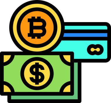 Bitcoin para birimi sembolü. vektör illüstrasyonu