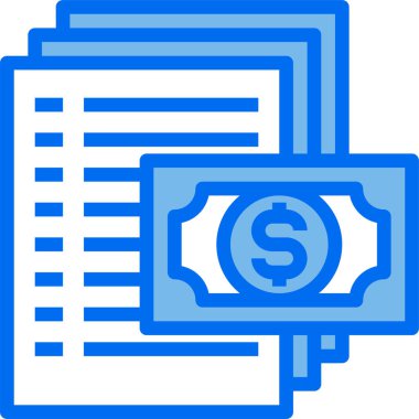 Fatura vektör simgesi. Bill simgesi şablonu.