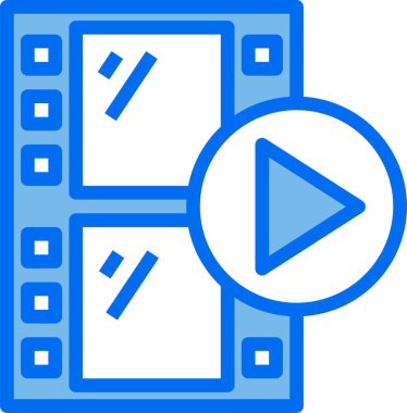 Video oynatma simgesi. vektör illüstrasyonu