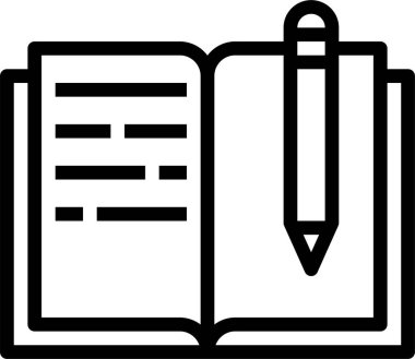 kitap minimalist vektör simgesi