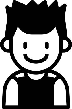 kullanıcı profili, çocuk avatarı, vektör illüstrasyonu 