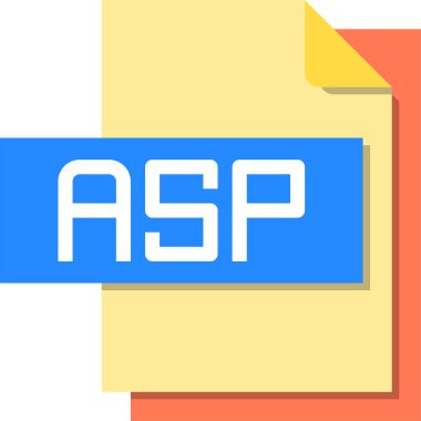 asp dosya biçimi vektör illüstrasyonu 